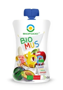 MUS ŚLIWKOWO - BANANOWO - JABŁKOWY BEZGLUTENOWY BIO 90 g - BIO FOOD