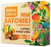 OKAZJA BATONIKI MINI Z NERKOWCÓW O SMAKU MANGO LASSI BEZ DODATKU CUKRU (6 x 17 g) 102 g - DOBRA KALORIA 