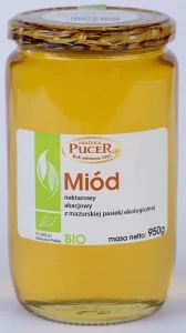 MIÓD NEKTAROWY AKACJOWY  BIO 950 g - PASIEKA PUCER