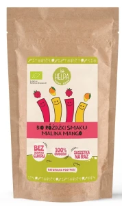 RÓŻDŻKI SMAKU MIX MALINA - MANGO (LIOFILIZOWANE OWOCE) BIO (10 x 2 g) 20 g - HELPA