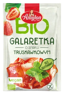 GALARETKA Z AGAREM O SMAKU TRUSKAWKOWYM BEZGLUTENOWA BIO 40 g - AMYLON