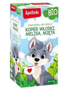 HERBATKA DLA DZIECI - KOPER WŁOSKI, MELISA I MIĘTA BIO (20 x 1,5 g) 30 g - APOTHEKE
