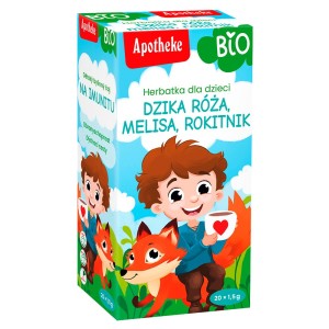 HERBATKA DLA DZIECI - DZIKA RÓŻA, MELISA I ROKITNIK BIO (20 x 1,5 g) 30 g - APOTHEKE