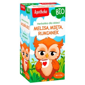 HERBATKA DLA DZIECI - MELISA, MIĘTA I RUMIANEK BIO (20 x 1,5 g) 30 g - APOTHEKE