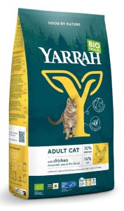 (DLA KOTA DOROSŁEGO) KARMA Z KURCZAKIEM BIO 800 g - YARRAH