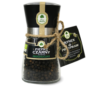 PIEPRZ CZARNY ZIARNISTY W MŁYNKU BIO 90 g - DARY NATURY