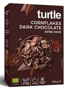 PŁATKI KUKURYDZIANE W POLEWIE Z CZEKOLADY CIEMNEJ BEZGLUTENOWE BIO 250 g - TURTLE