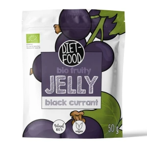 ŻELKI CZARNA PORZECZKA BEZ ŻELATYNY BIO 50 g - DIET-FOOD
