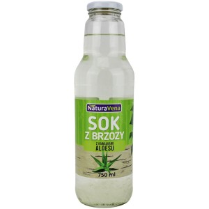 SOK Z BRZOZY Z KAWAŁKAMI ALOESU 750 ml - NATURAVENA