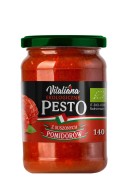 PESTO CZERWONE Z SUSZONYCH POMIDORÓW BIO 140 g - VITALIANA