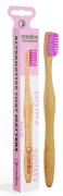 SZCZOTECZKA DO ZĘBÓW BAMBUSOWA RÓŻOWA ŚREDNIO TWARDA - NORDICS