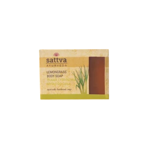 MYDŁO W KOSTCE DO CIAŁA TRAWA CYTRYNOWA 125 g - SATTVA (AYURVEDA)