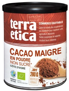 KAKAO SPROSZKOWANE ODTŁUSZCZONE BIO 280 g - TERRA ETICA