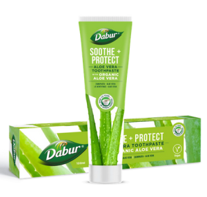 PASTA DO ZĘBÓW UKOJENIE + OCHRONA Z ALOESEM BEZ FLUORU 100 ml - DABUR