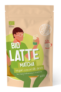 LATTE MATCHA INSTANT- NAPÓJ KOKOSOWY Z MATCHĄ BIO 200 g - DIET-FOOD