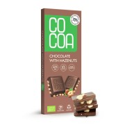 CZEKOLADA Z ORZECHAMI LASKOWYMI BIO 40 g - COCOA