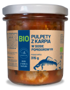 PULPETY Z KARPIA W SOSIE POMIDOROWYM  BIO 315 g - GOSPODARSTWO RYBACKIE ZAWÓLCZE