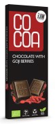 CZEKOLADA SUROWA Z JAGODAMI GOJI BIO 40 g - COCOA