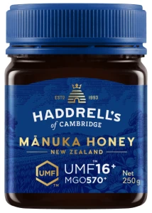 MIÓD MANUKA MGO 570+ UMF 16+ 250 g - HADDRELL'S OF CAMBRIDGE