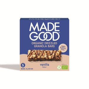 BATONIKI GRANOLA CRUNCHY SMAK WANILIA BEZGLUTENOWE BIO (5 x 24 g) 120 g - MADEGOOD