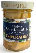 TUŃCZYK BIAŁY FILETY MSC W OLIWIE Z OLIWEK Z TRUFLĄ 180 g (120 g) (SŁOIK) - EMPERATRIZ