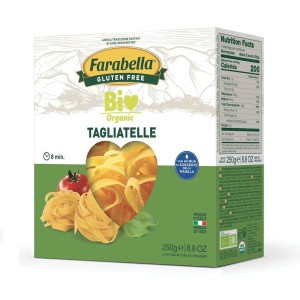 MAKARON (KUKURYDZIANO - RYŻOWY) TAGLIATELLE BEZGLUTENOWY BIO 250 g - FARABELLA
