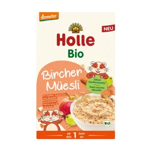 MUSLI BIRCHERA Z JABŁKIEM, RODZYNKAMI I MIGDAŁAMI BEZ DODATKU CUKRÓW OD 1 ROKU DEMETER BIO 200 g - HOLLE