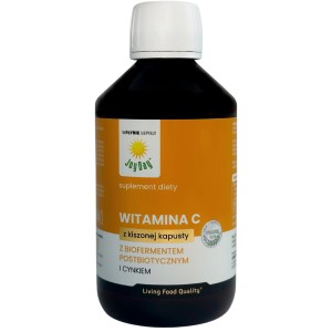 WITAMINA C Z BIOFERMENTEM POSTBIOTYCZNYM I CYNKIEM W PŁYNIE BEZGLUTENOWA 300 ml - JOY DAY