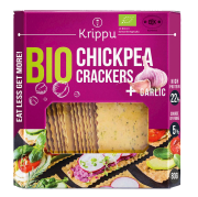 KRAKERSY PROTEINOWE Z CIECIERZYCY Z CZOSNKIEM BIO 80 g - KRIPPU