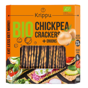 KRAKERSY PROTEINOWE Z CIECIERZYCY Z CEBULĄ BIO 80 g - KRIPPU