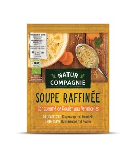 ZUPA Z MAKARONEM I KURCZAKIEM BEZ DODATKU CUKRÓW BIO 40 g - NATUR COMPAGNIE