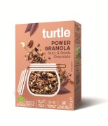 GRANOLA CZEKOLADOWO - ORZECHOWA Z NASIONAMI BEZGLUTENOWA BIO 350 g - TURTLE