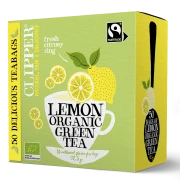 HERBATA ZIELONA Z CYTRYNĄ FAIR TRADE BIO (50 x 1,85 g) 92,5 g - CLIPPER