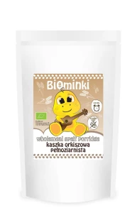 KASZKA MANNA ORKISZOWA PEŁNOZIARNISTA BEZ DODATKU CUKRÓW BIO 200 g - BIOMINKI