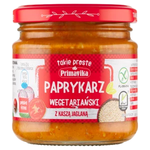 PAPRYKARZ WEGAŃSKI Z KASZĄ JAGLANĄ BEZGLUTENOWY 160 g - PRIMAVIKA