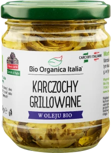 KARCZOCHY GRILLOWANE W OLEJU BIO 190 g (SŁOIK) - BIO ORGANICA ITALIA