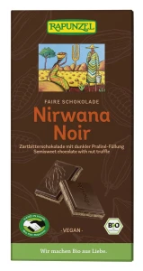CZEKOLADA GORZKA Z NADZIENIEM PRALINOWYM NIRWANA BIO 100 g - RAPUNZEL