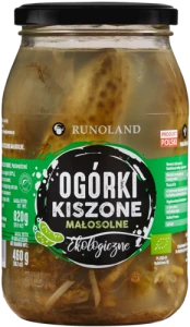 OGÓRKI KISZONE MAŁOSOLNE BIO 820 g (460 g) - RUNOLAND