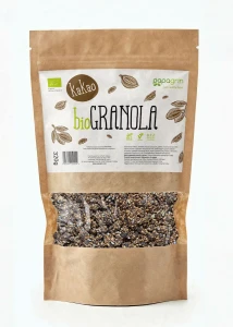 GRANOLA Z KAKAO BEZ DODATKU CUKRÓW BEZGLUTENOWA BIO 320 g - PAPAGRIN