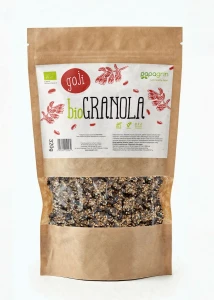 GRANOLA Z GOJI BEZ DODATKU CUKRÓW BEZGLUTENOWA BIO 320 g - PAPAGRIN