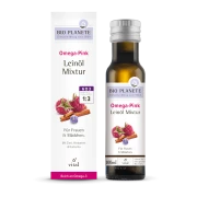 OMEGA PINK - MIESZANKA Z OLEJEM LNIANYM (MALINA, CYNAMON, KURKUMA) BIO 100 ml - BIO PLANETE