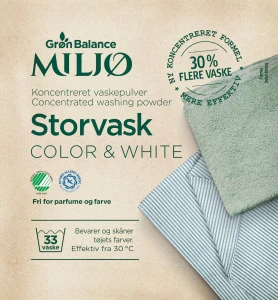 PROSZEK DO PRANIA BIAŁYCH I KOLOROWYCH UBRAŃ (KONCENTRAT) ECO 1,8 kg (33 PRANIA) - GRON BALANCE