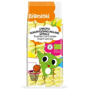 CHRUPKI KUKURYDZIANO-JAGLANE SPIRALE BEZGLUTENOWE BIO 60 g - BIOMINKI