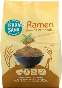 MAKARON (RYŻOWY RAZOWY) NOODLE RAMEN BEZGLUTENOWY BIO 280 g - TERRASANA