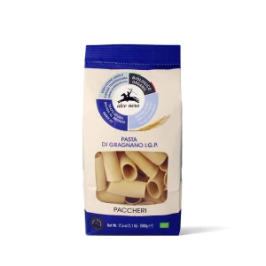 MAKARON (SEMOLINOWY - PASTA DI GRAGNANO) RURKA PACCHERI BIO 500 g  - ALCE NERO