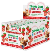 LIZAK O SMAKU TRUSKAWKOWYM Z WITAMINĄ D I C BEZ CUKRU BEZGLUTENOWY 6 g - ZDROWY LIZAK (MNIAM MNIAM)