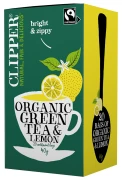 HERBATA ZIELONA Z CYTRYNĄ FAIR TRADE BIO (20 x 2 g) 40 g - CLIPPER