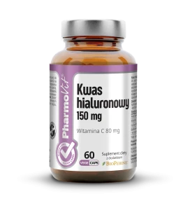 KWAS HIALURONOWY (150 mg) BEZGLUTENOWY 60 KAPSUŁEK - PHARMOVIT (CLEAN LABEL)