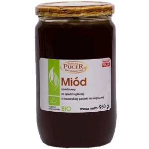 MIÓD SPADZIOWY ZE SPADZI IGLASTEJ BIO 950 g - PASIEKA PUCER