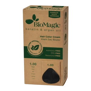 FARBA DO WŁOSÓW CZARNA (1.00) 250 g - BIOMAGIC
